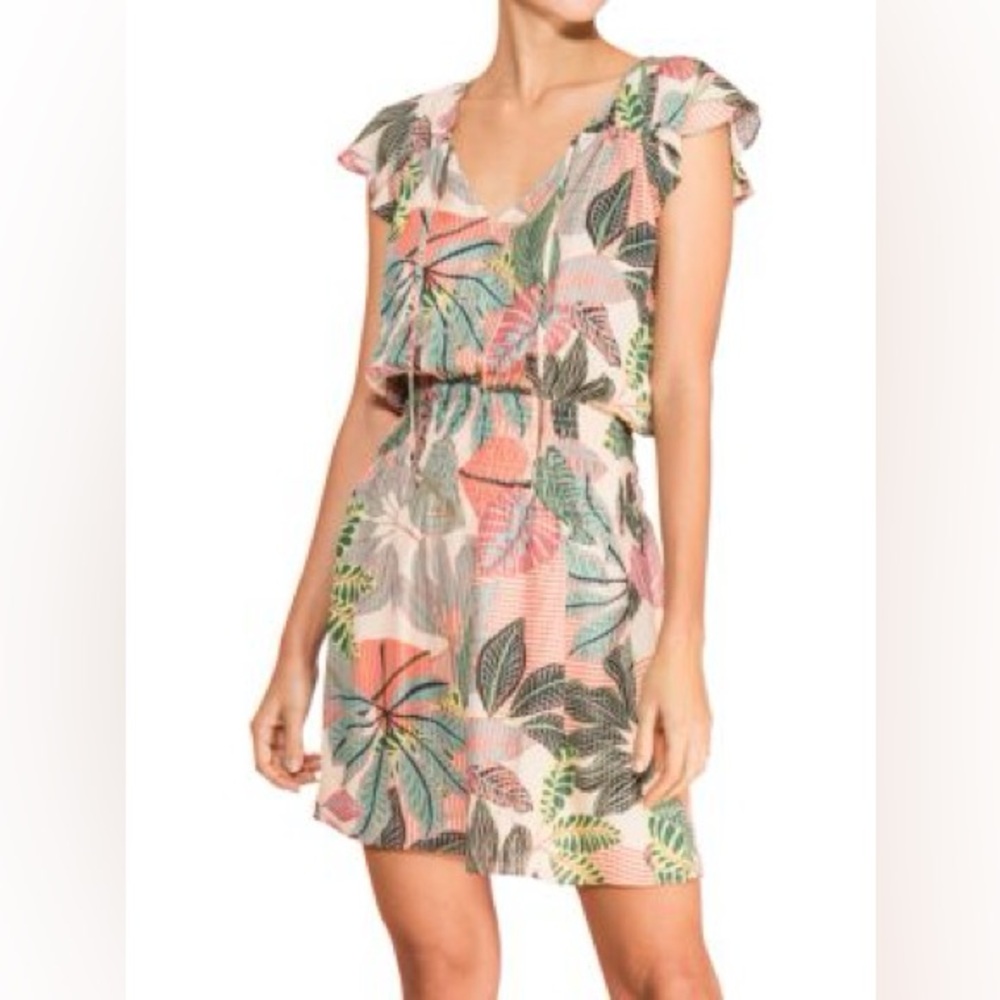 Parker Palm Floral Mini Dress